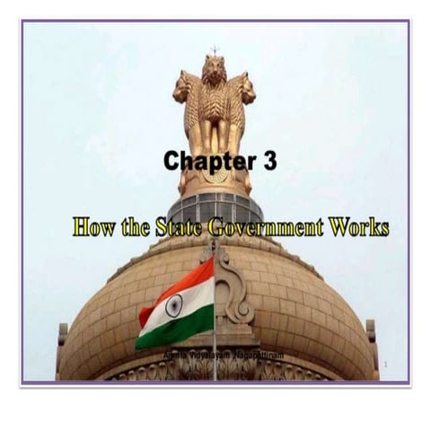 Slides on how the state govt works