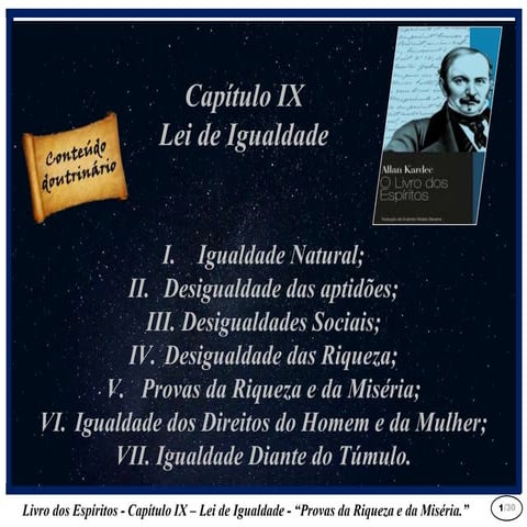 Palestra Provas da Riqueza e Miséria.