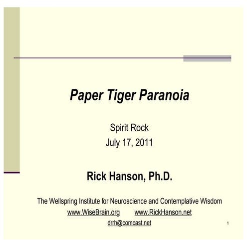 Paper Tiger Paranoia