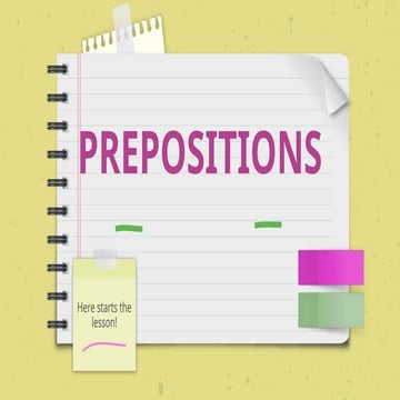 Comprehensive English Prepositions Lesson: Usage, Types, and Practice ...