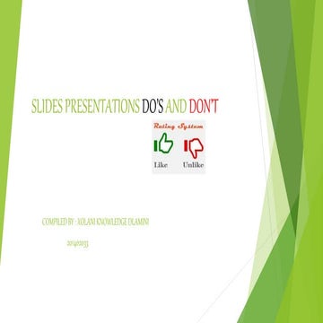 Slides presentations do’s and don’t