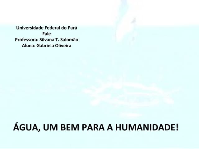 Terra, planeta água!