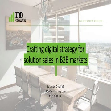 RigaComm Digital Strategy for Solution Sales