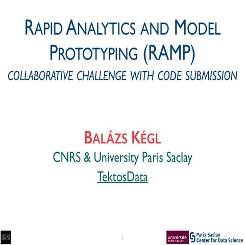 RAMP: Collaborative challenge with code submission