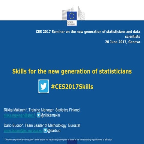Skills for the new generation of statisticians 