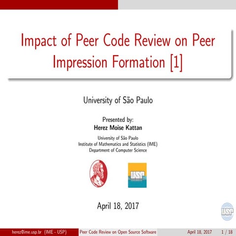 Paper abstract - Impact of Peer Code Review on Peer Impression Formation