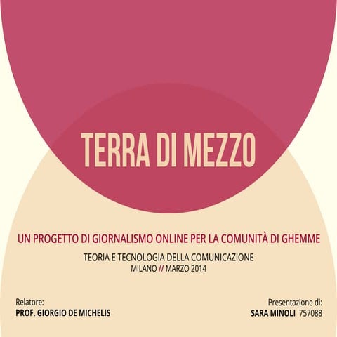 Presentazione Tesi: Terra di Mezzo