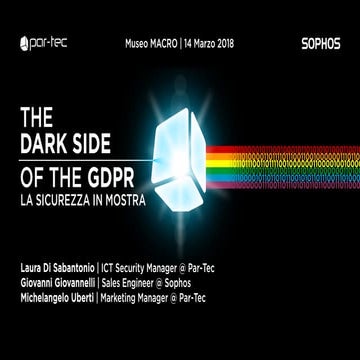 The Dark Side of the GDPR: dalla compliance alla formazione