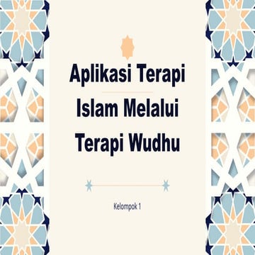 Aplikasi Terapi Wudhu dalam psikoterapi Islam