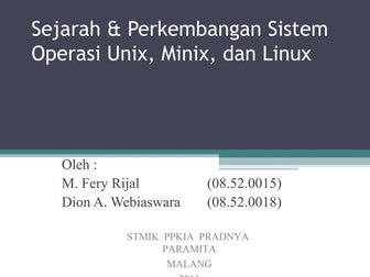 Slide Operating System Comparation on *nix Family