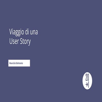 Viaggio di una User Story
