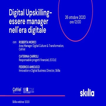 Digital Upskilling – essere manager nell’era digitale