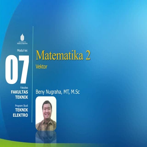 Matematika 2 - Slide week 7 - Vektor