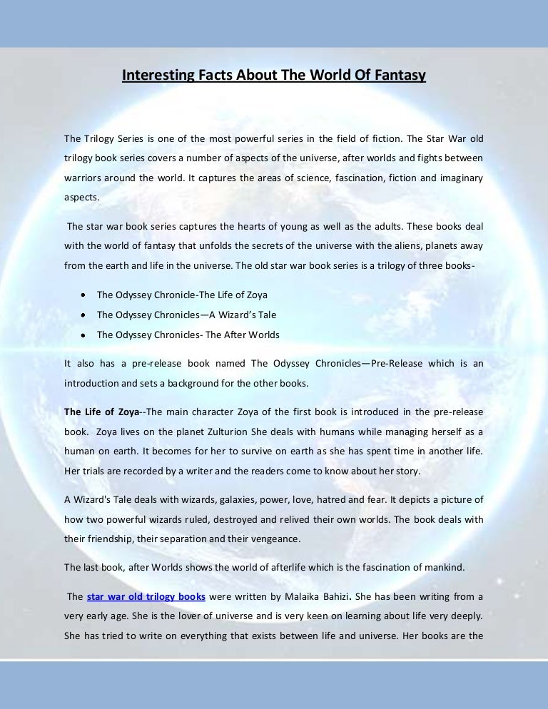 Interesting Facts About The World Of Fantasy