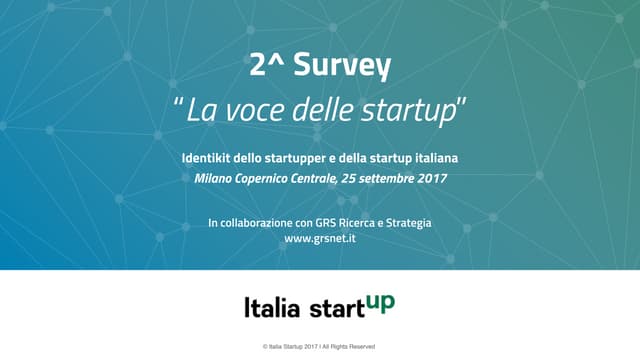 Slide 2° Survey "La voce delle star...