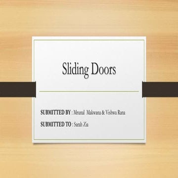 Sliding doors