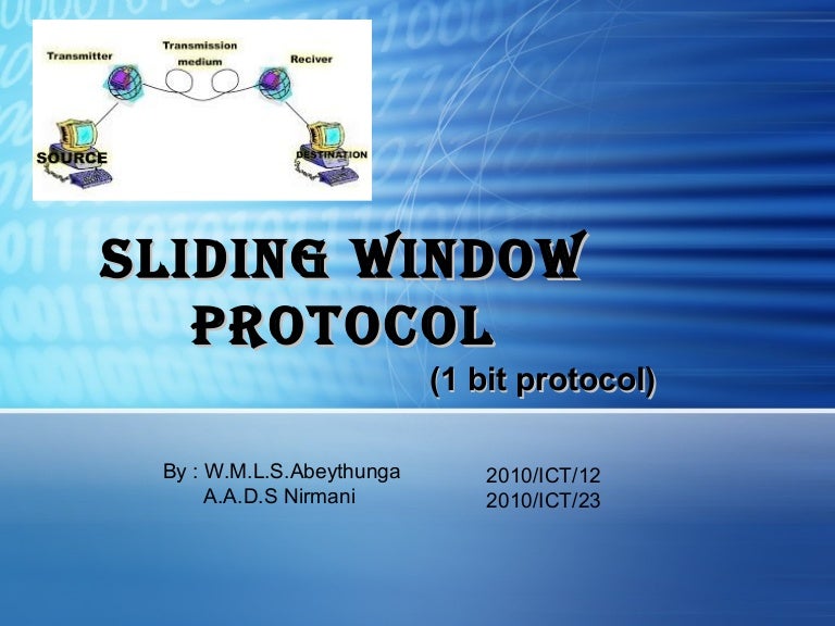 Sliding window protocol