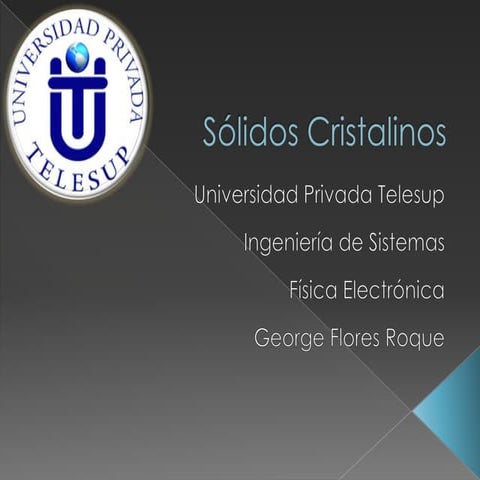 Sólidos cristalinos