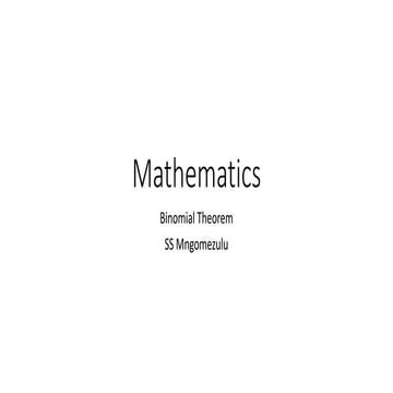 Mathematics | PPT