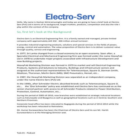 CIM Assignment - Digital Marketing - [on Electro-Serv (Pvt) Ltd]