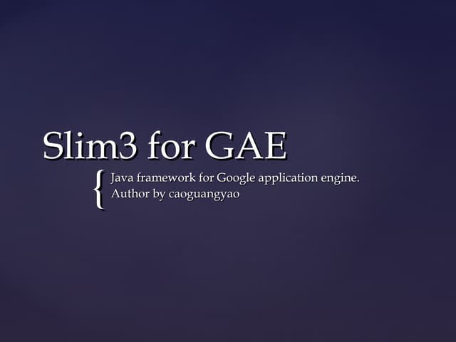 Slim3 quick start
