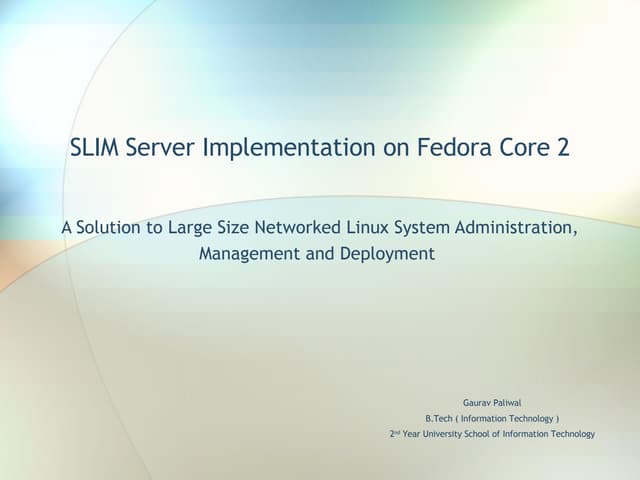 Slim Server Practical