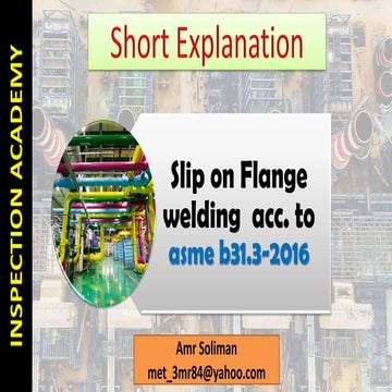 Slip on flange welding according TO asme b31.3