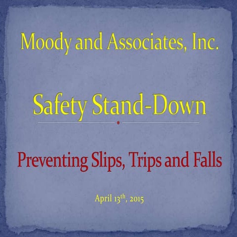 Slips trips falls