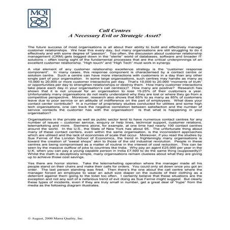 Slide share   Call Center Journal Article