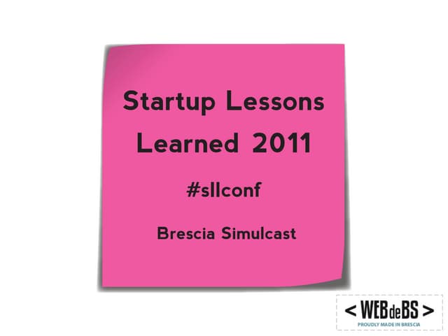 Lean Startups (#sllconf simulcast)