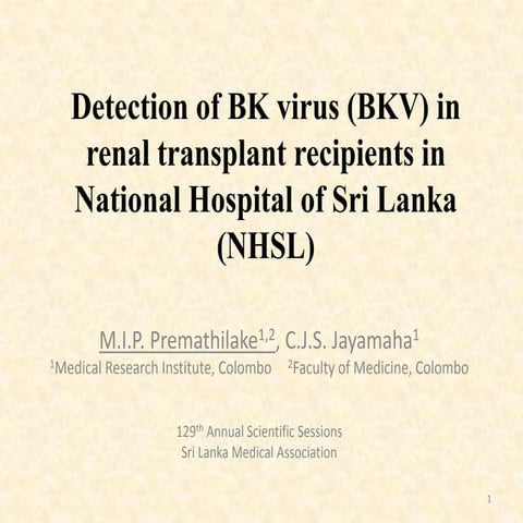 BK virus in Sri Lanka