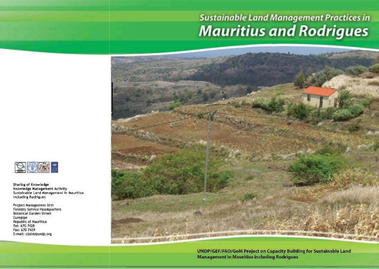Best Practises For Sustainable Land Management Mauritius Rodrigues
