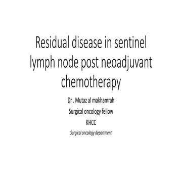 sentinel lymph node post neoadjuvant | PPTX