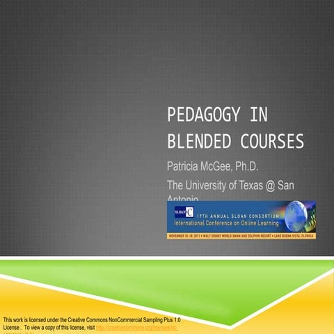 Pedagogy in Blended Courses