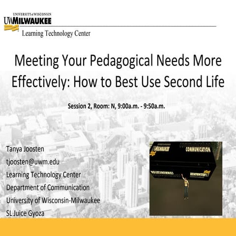 Sloan-C International Emerging Technology in Online Learning, San Francisco, ...