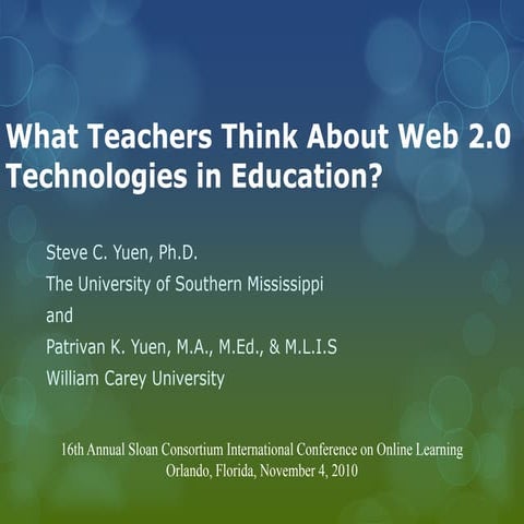 What Teachers Think About Web 2.0 Technologies in Education? | PDF