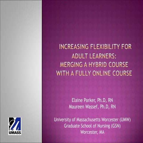 Merging a hybrid course with a fully online course.