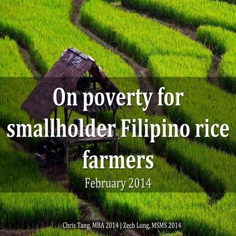 Study on smallholder rice farmers - Feb 2014