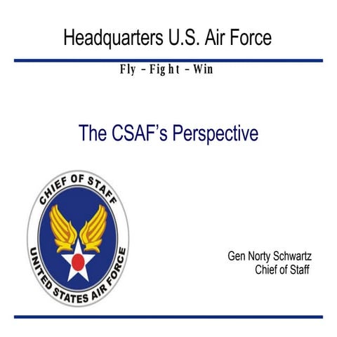 CSAFs Perspective