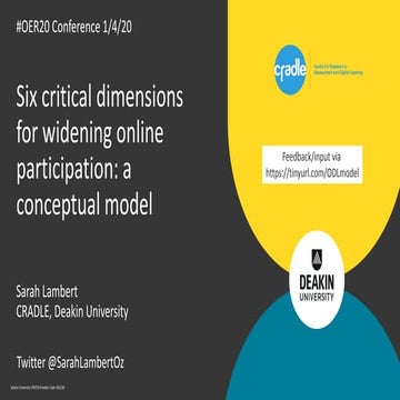 Six critical dimensions for widening online participation: a conceptual model