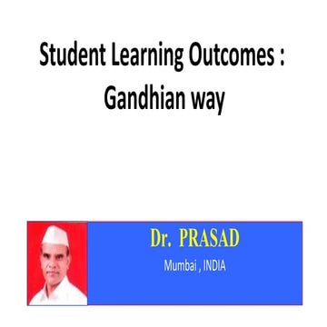 Student Learnng Outcomes - Gandhian Way