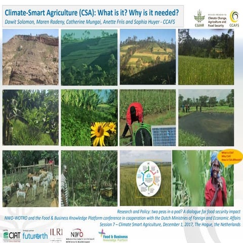 Climate-Smart Agriculture (CSA): What is it? Why is it needed?