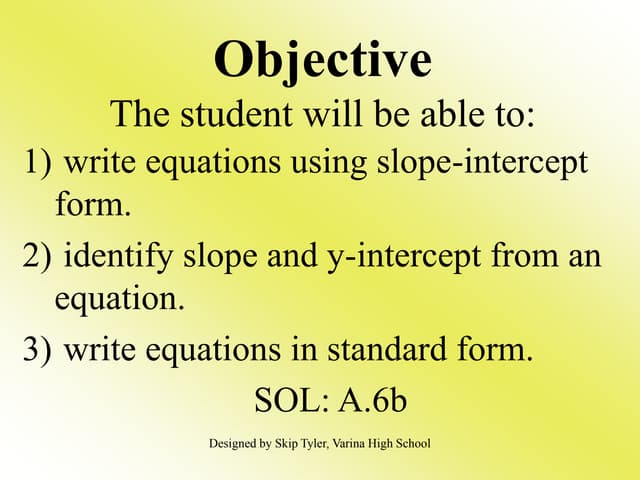SlopeIntForm G7.ppt