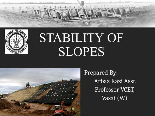 Geotechnical Engineering-II [Lec #27: Infinite Slope Stability Analysis ...