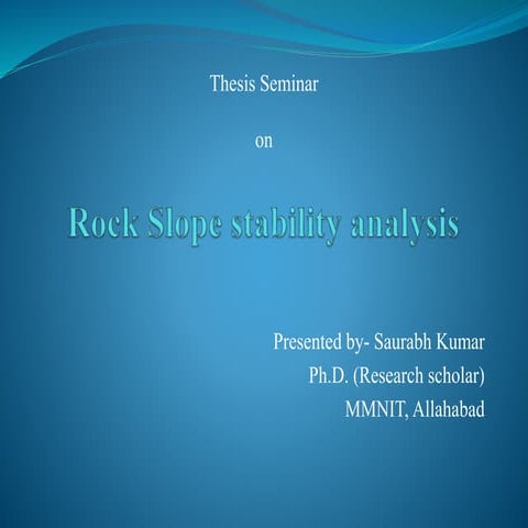 Slope stability analysis