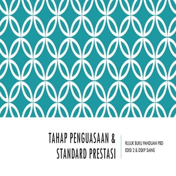 Slot 2_Tahap Penguasaan & Standard Prestasi- Ananthan & Nuraishah.pptx PEMERKSAAAN PBD SAINS BERIMPAK TINGGI