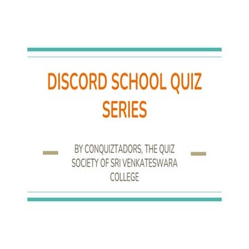 Discord Quiz series