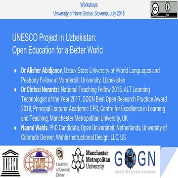 UNESCO Open Education for a Better World - Uzbekistan Professional Developmen...