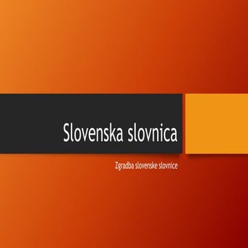 Slovenska slovnica | PPT