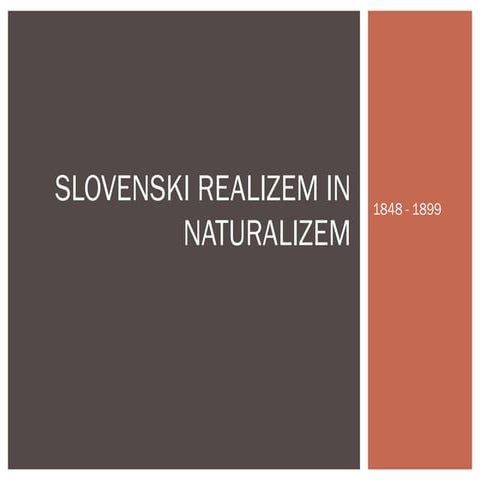 Slovenski realizem in naturalizem